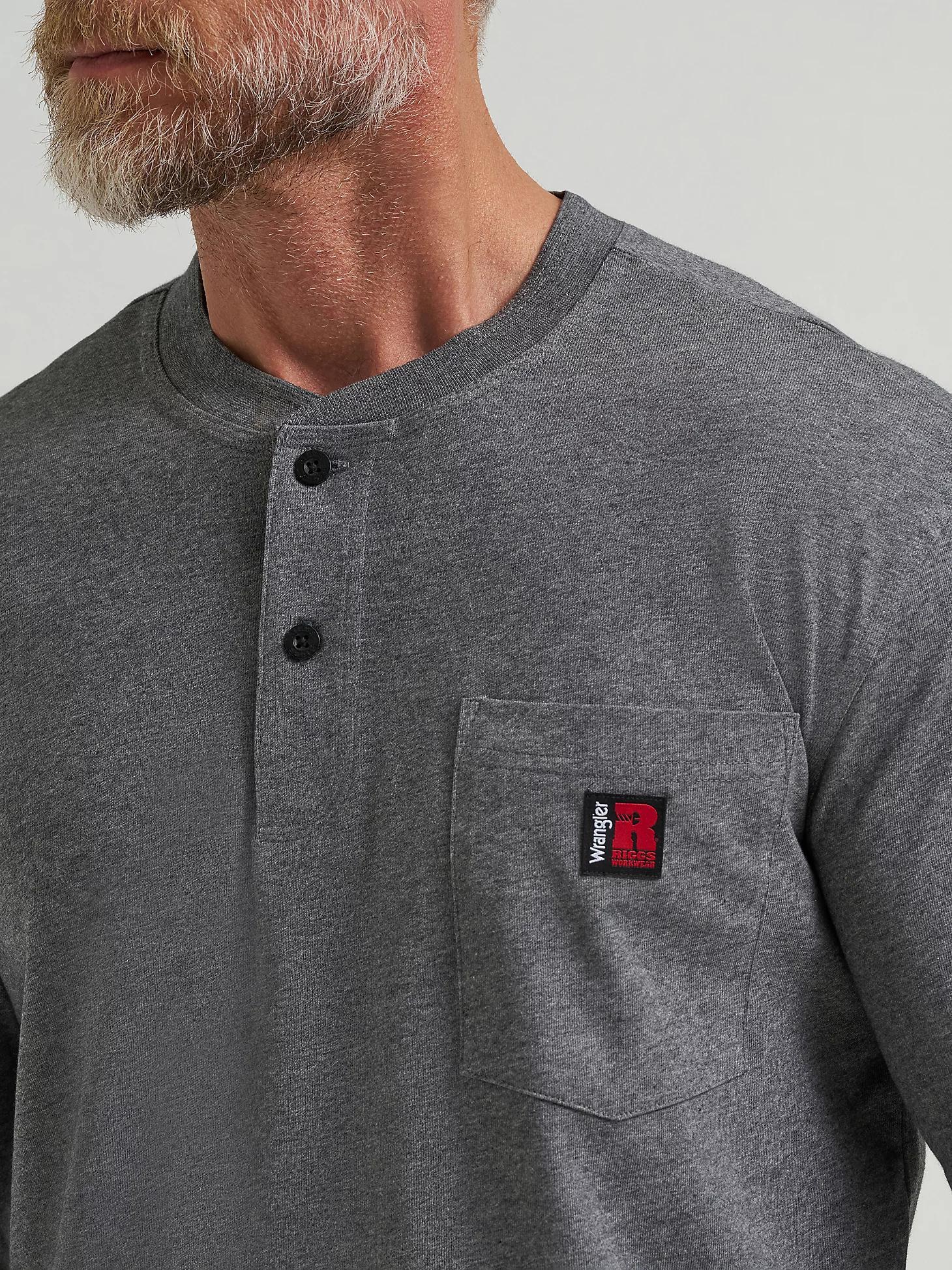 Wrangler® RIGGS Workwear® Long Sleeve Solid Henley | Men's SHIRTS | Wrangler® Product Image