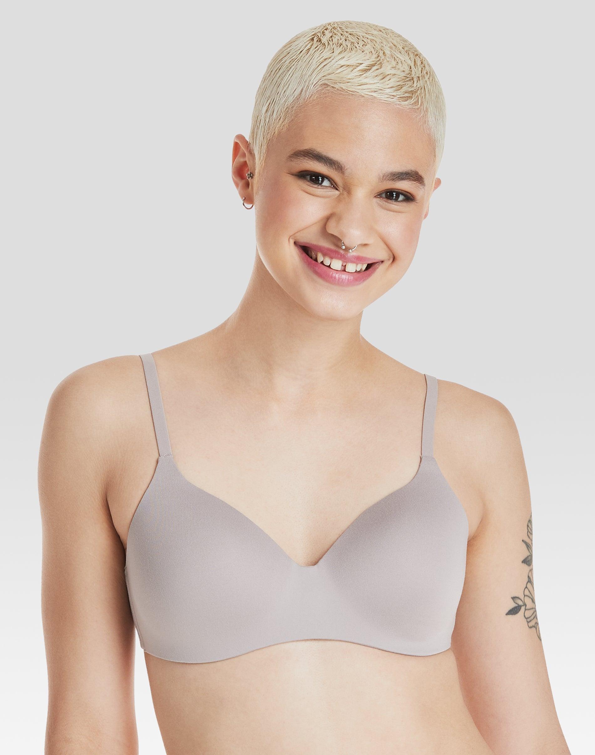 Hanes Womens Concealing Petals Wireless Bra with Convertible Straps Nude L Product Image