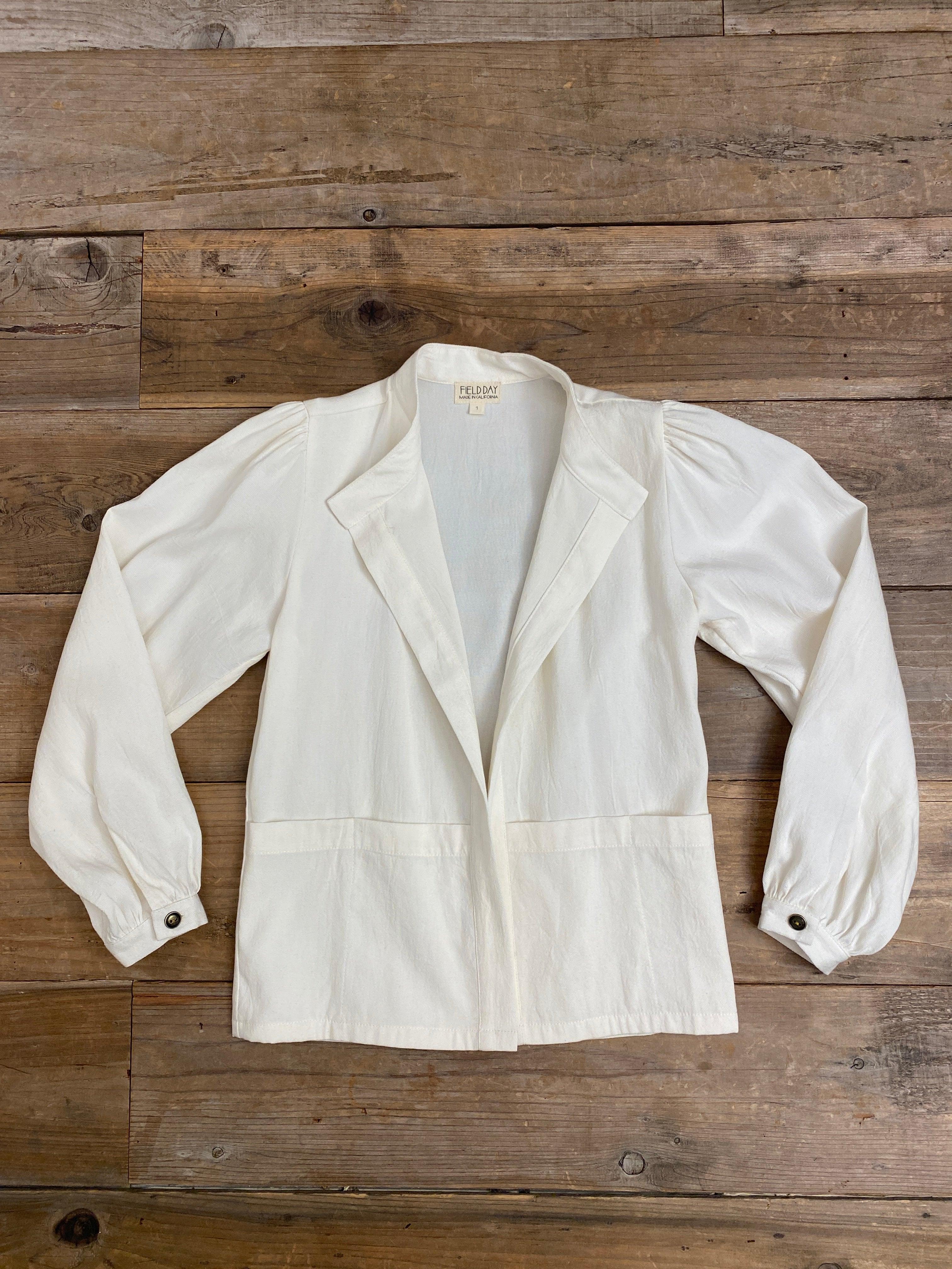 Jane Jacket in Textured White Product Image