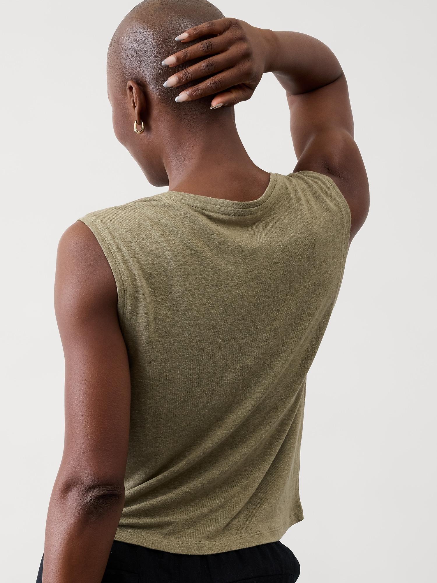 Getaway Linen Blend Muscle Tank Product Image