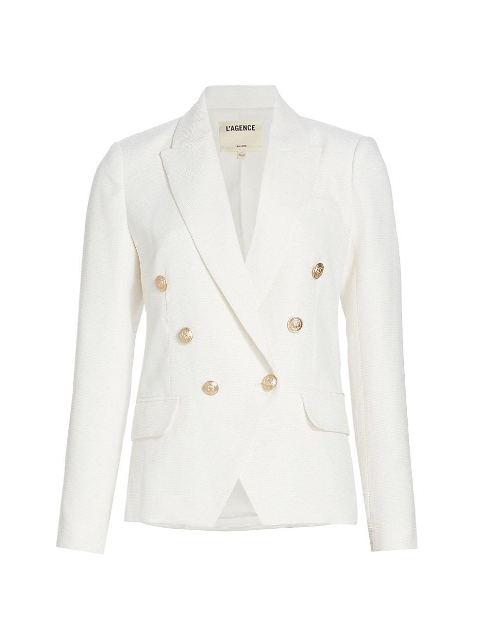 Womens Kenzie Cotton-Blend Double-Breasted Blazer Product Image