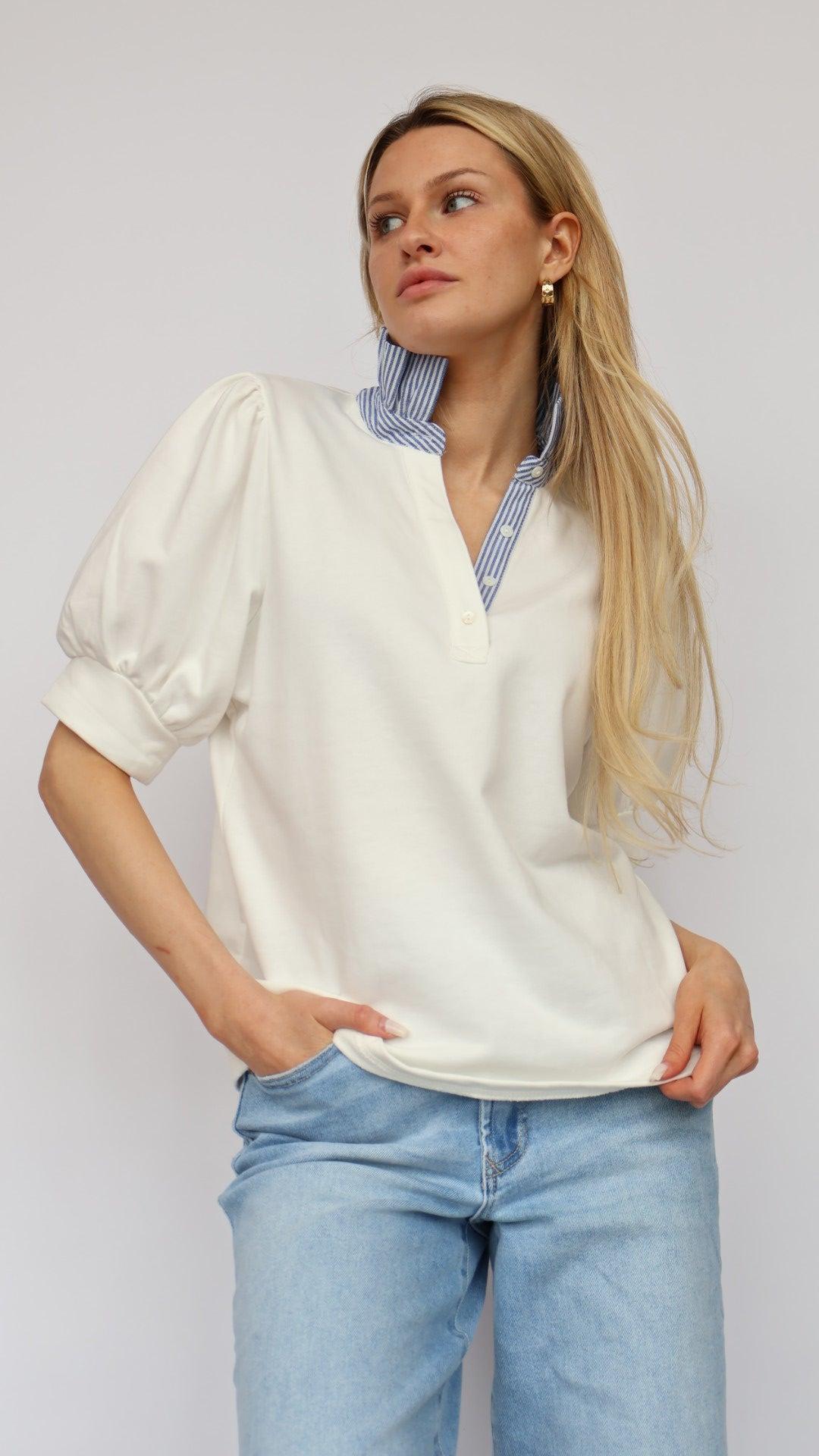 Ruffle Puff Sleeve Top Product Image