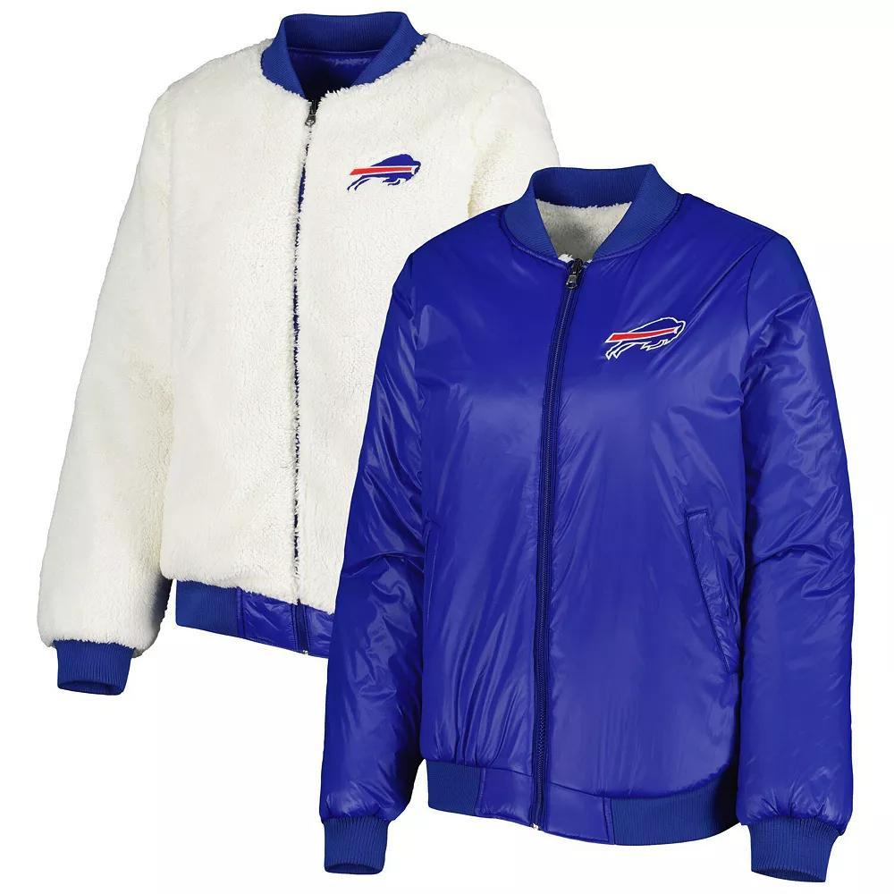 Women's G-III 4Her by Carl Banks Oatmeal/Royal Buffalo Bills Switchback Reversible Full-Zip Jacket, Size: Small, Team Product Image
