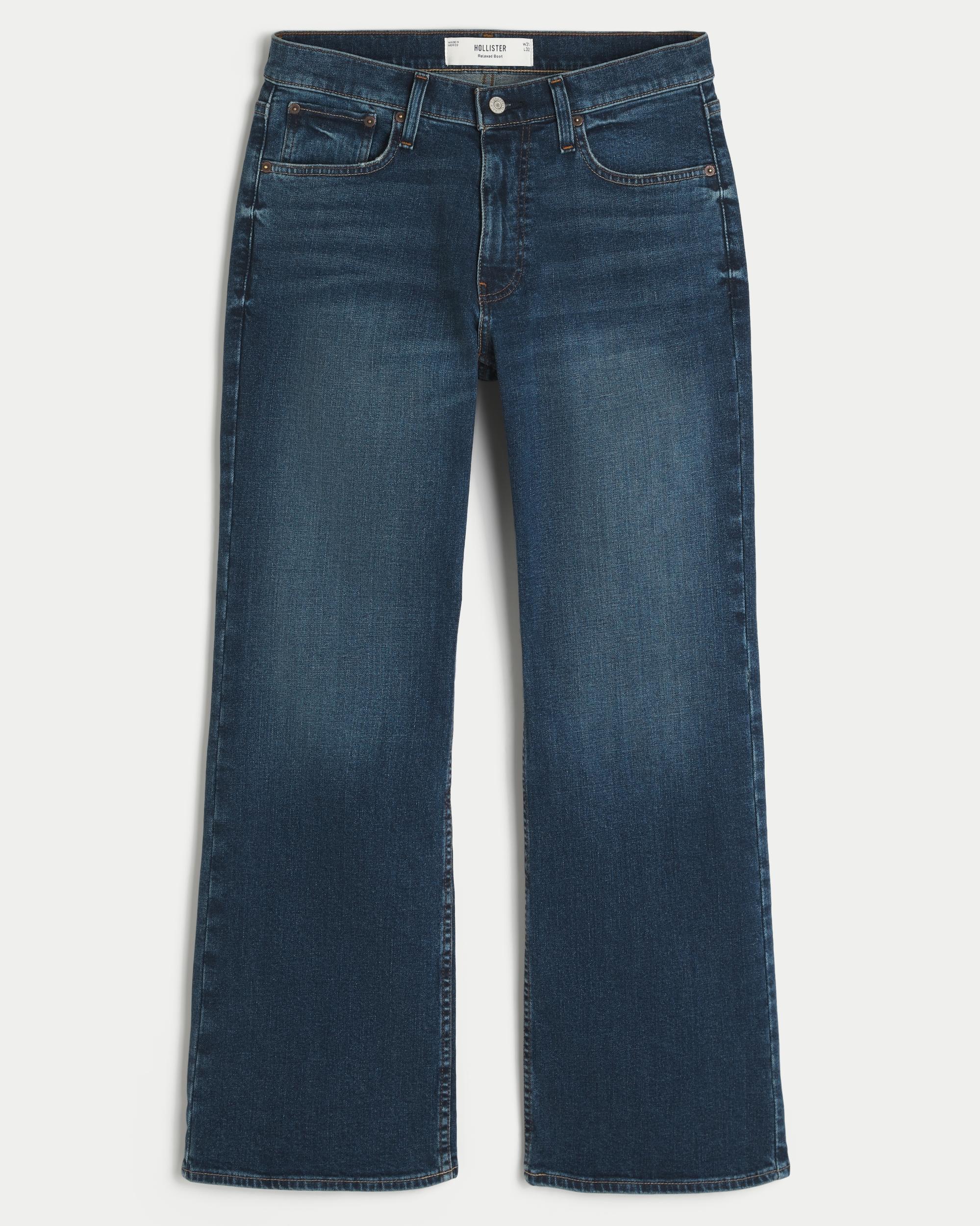 Dark Wash Relaxed Boot Jeans Product Image