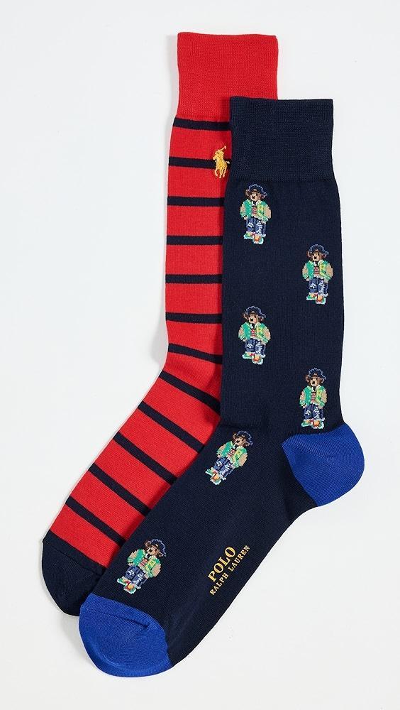 Polo Ralph Lauren Mini American Heritage Bear Socks 2 Pack | Shopbop Product Image