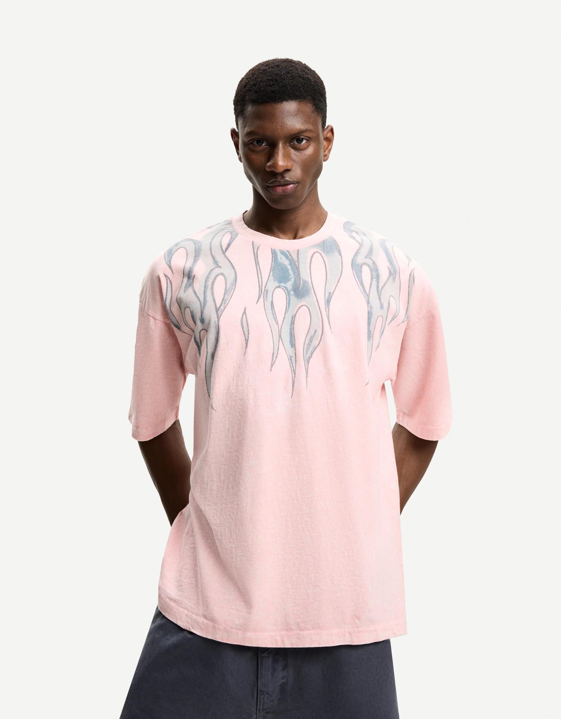 Oversized short sleeve printed T-shirt Product Image