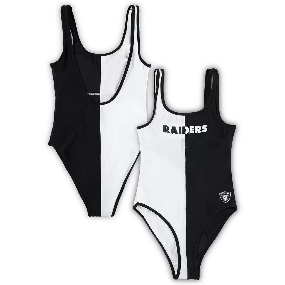 Womens G-III 4Her by Carl Banks Black/White Las Vegas Raiders Last Stand One-Piece Swimsuit Product Image