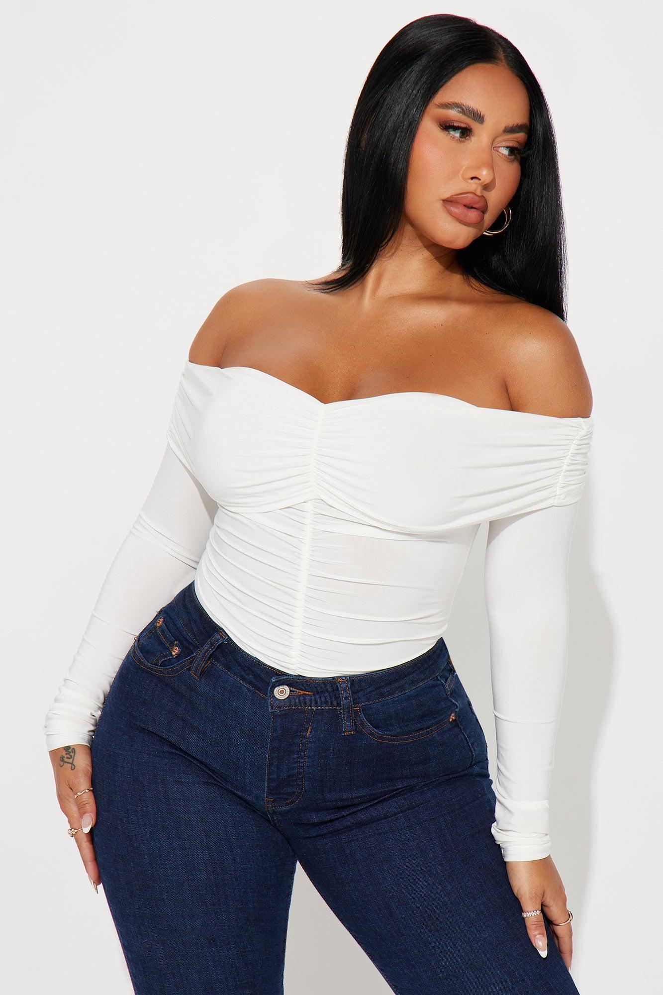 Meant To Be Off Shoulder Bodysuit - Ivory Product Image