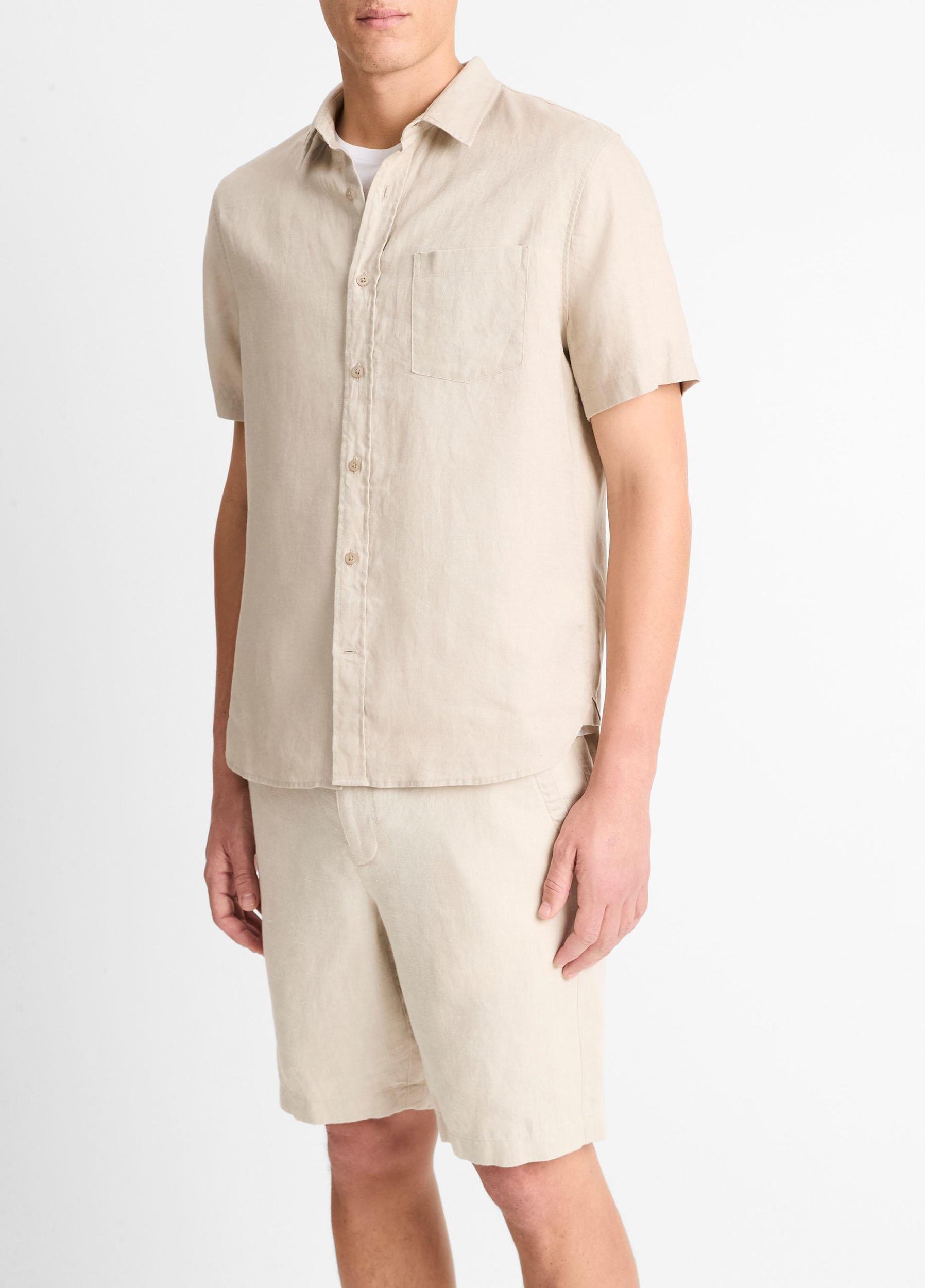 Linen Short-Sleeve Shirt Product Image