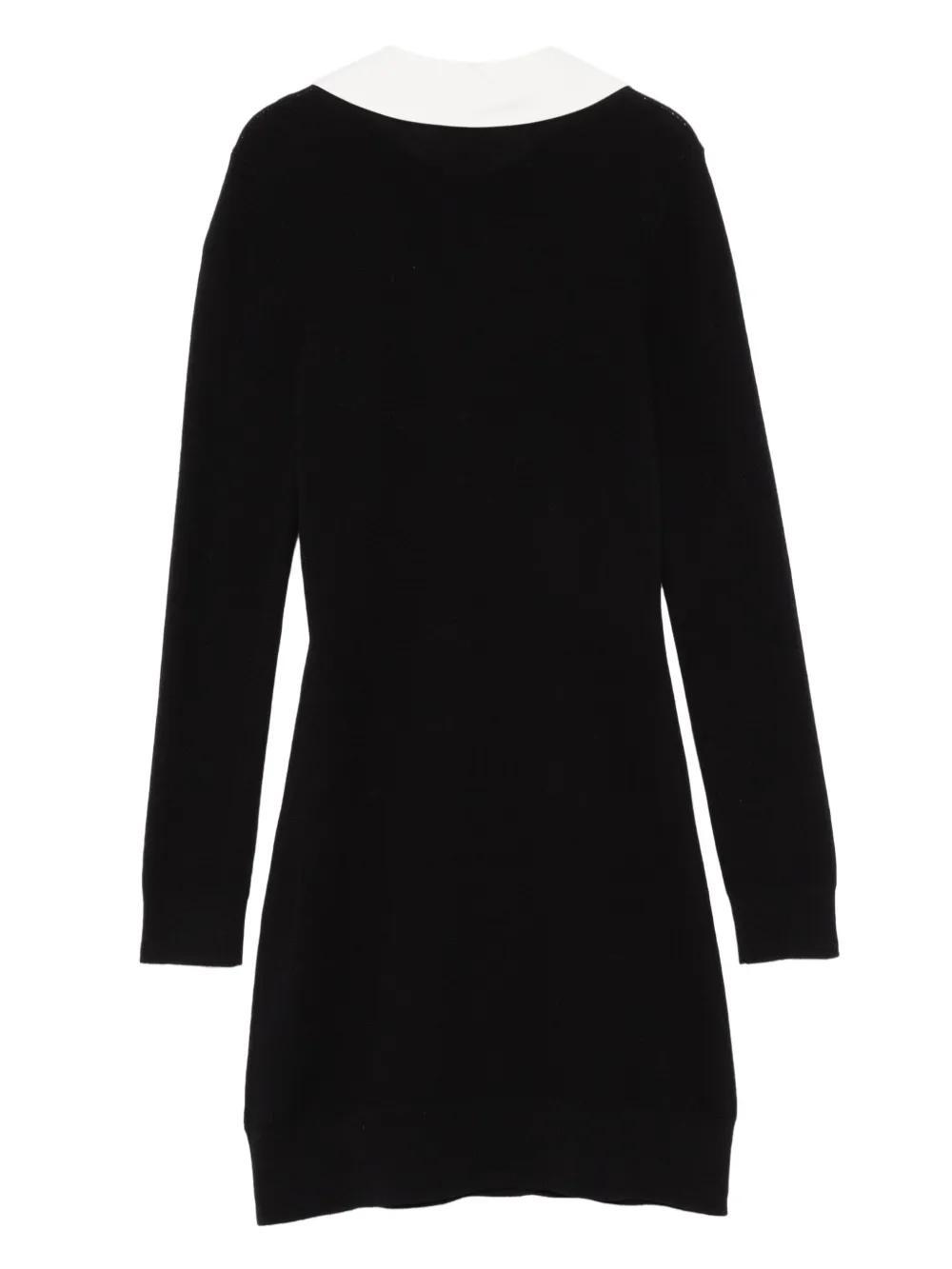 detachable-collar knitted dress Product Image