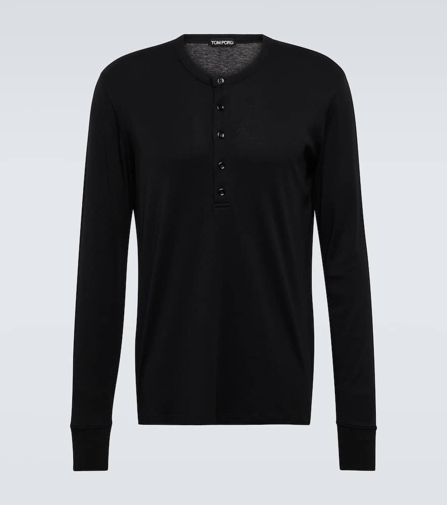 TOM FORD Black Cotton-modal Blend T-shirt In Nero Product Image