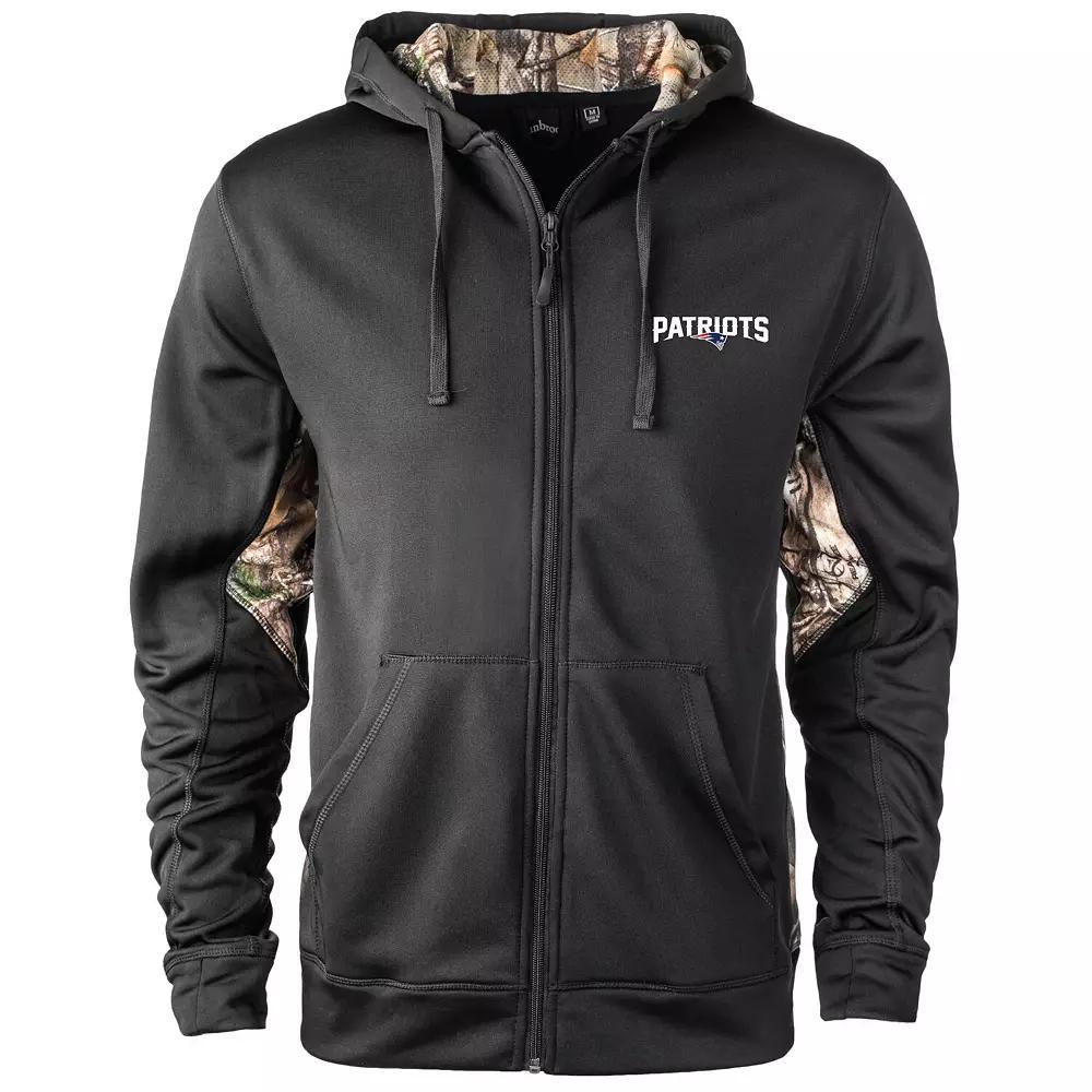 Men's Dunbrooke Black/Realtree Camo New England Patriots Decoy Tech Fleece Full-Zip Hoodie,  Product Image