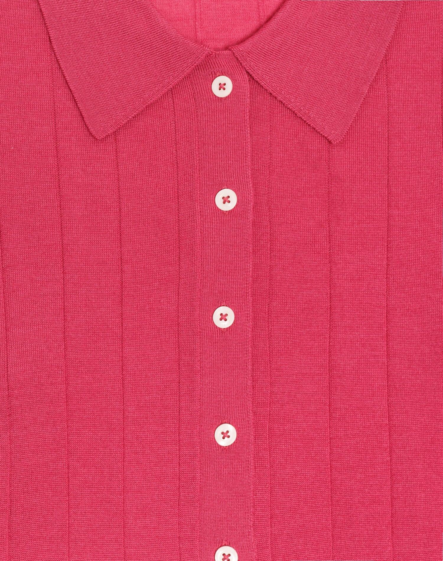 The Caroline Rib Cardi - Raspberry Product Image