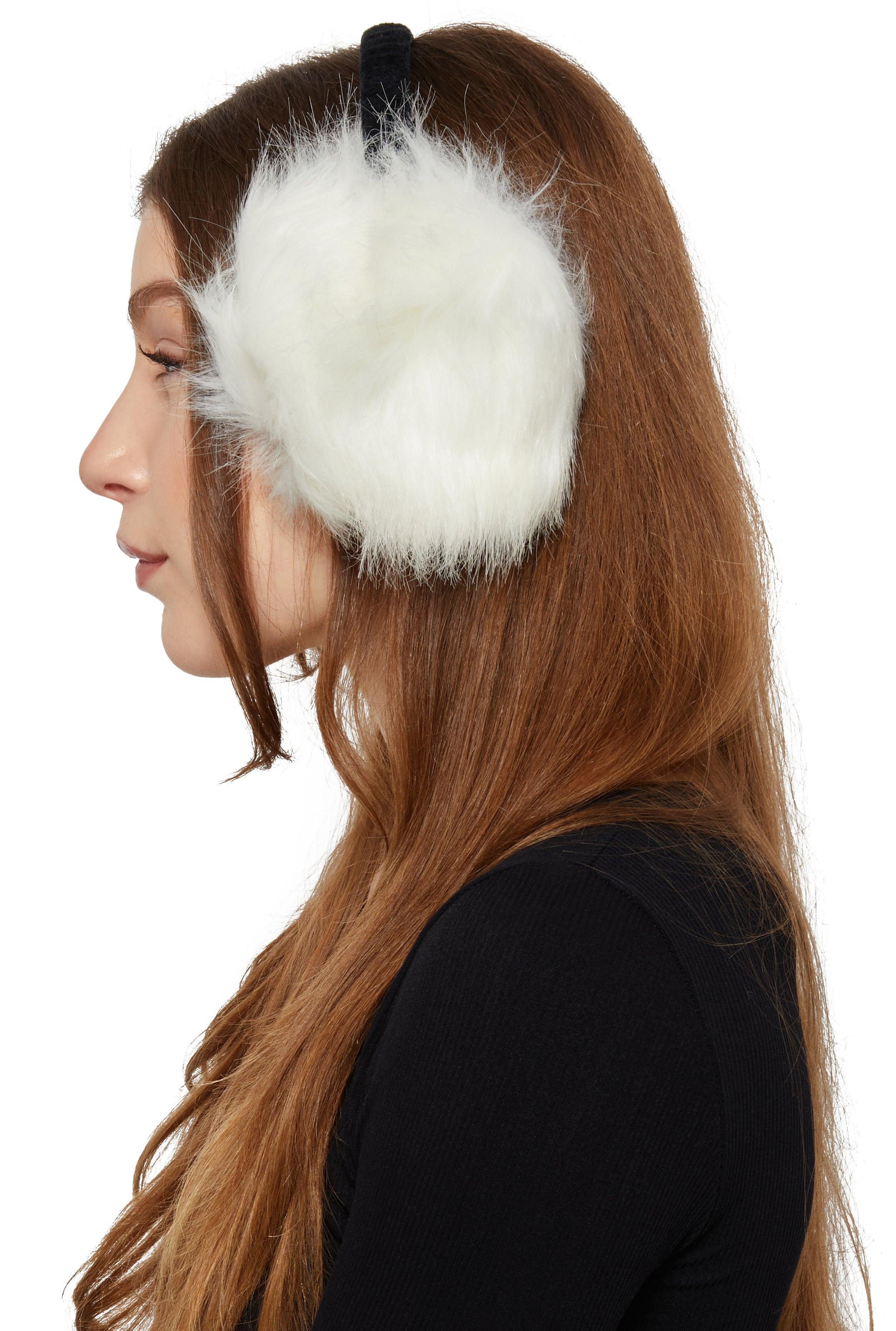 Oversized Faux Fur Earmuffs Female Product Image