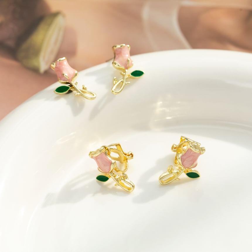 Floral Stud Earring / Clip-On Earring Product Image