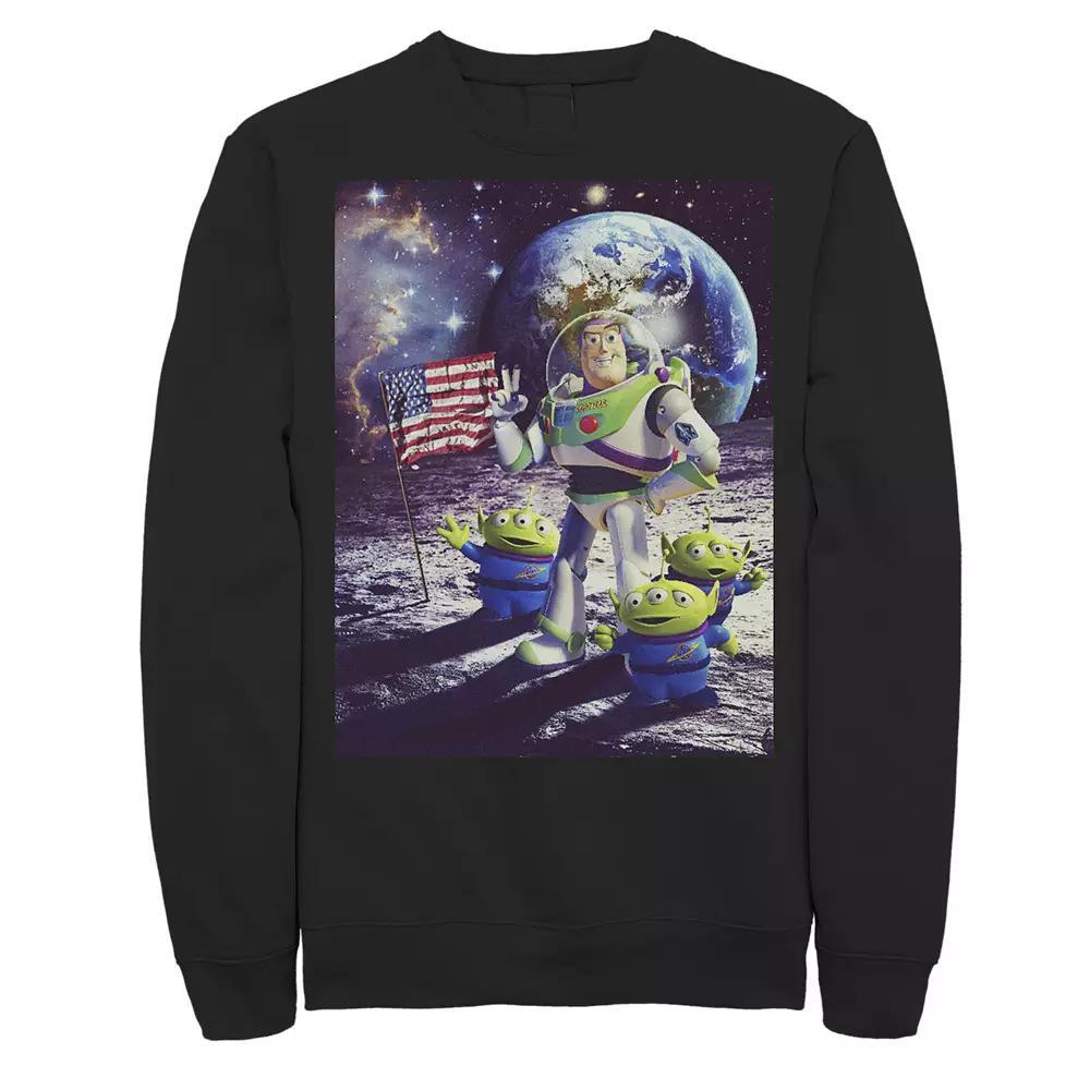 Disney / Pixar's Toy Story Buzz Lightyear and Aliens Men's On The Moon Photo Sweatshirt,  Product Image