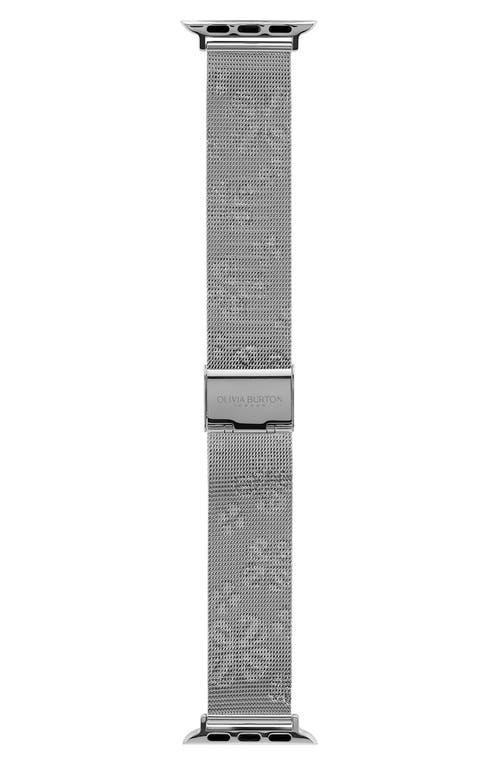 Olivia Burton Womens Silver Apple Watch Strap Product Image