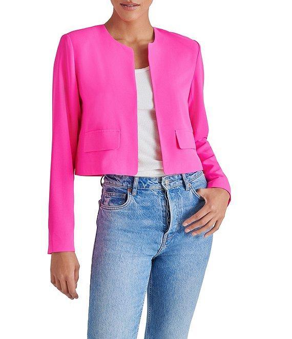 Steve Madden Serenea Crew Neck Long Sleeve Blazer Product Image
