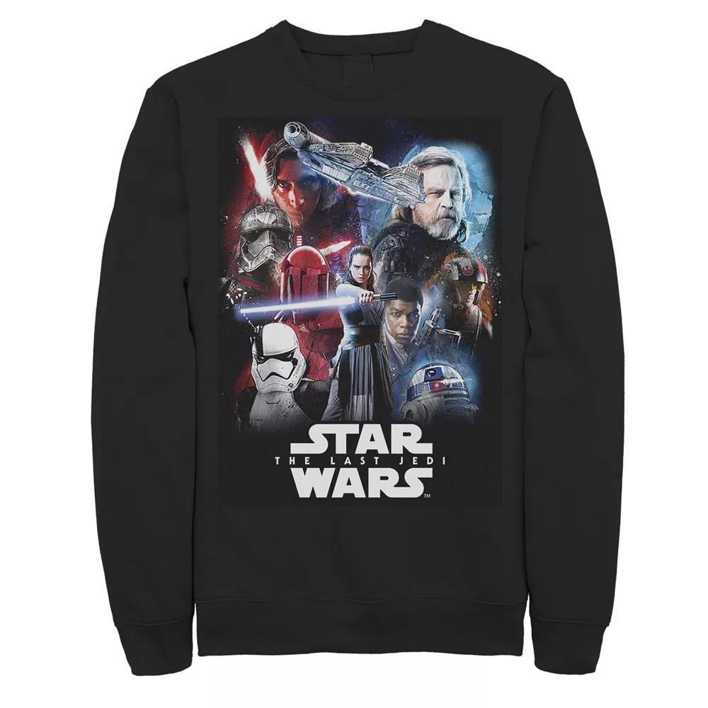 Men's Star Wars Last Jedi Paint Collage Poster Sweatshirt,  Product Image