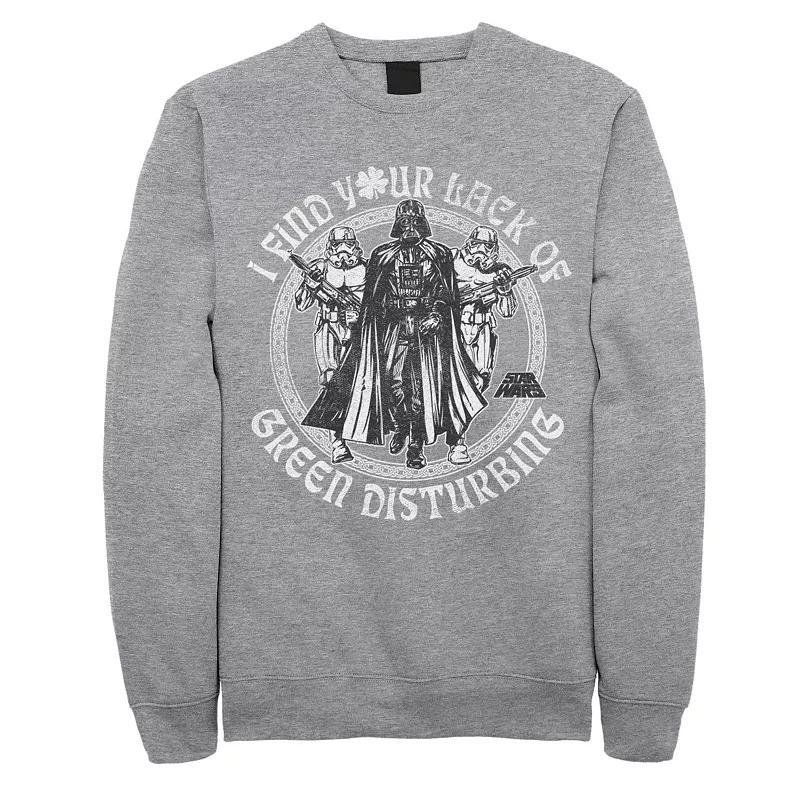 Men's Star Wars Vader Lack of Luck Sweatshirt, Size: Medium, Athletic Grey Product Image