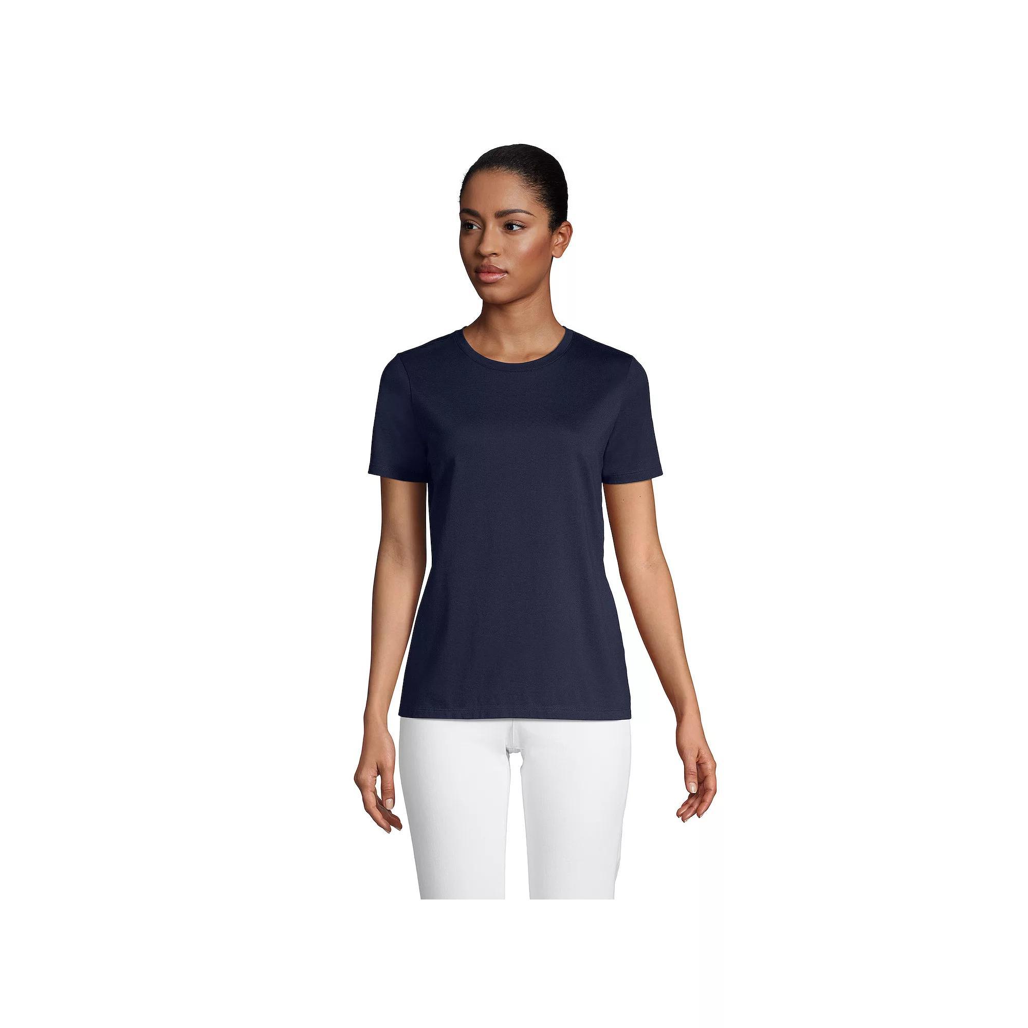 Women's Lands' End Relaxed-Fit Supima Cotton Crewneck Tee,  Product Image