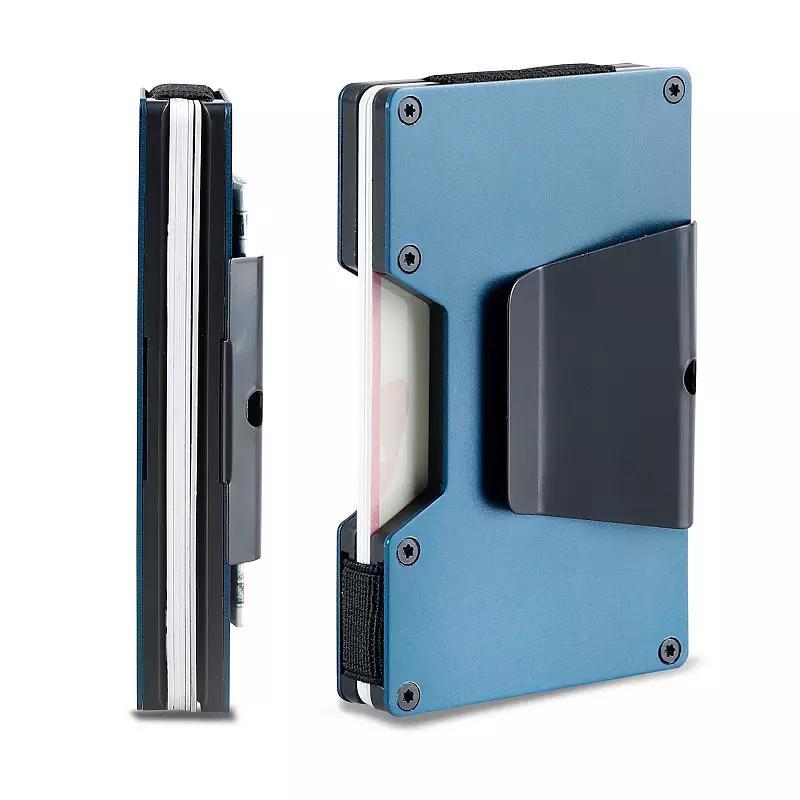 Mens Exact Fit RFID-Blocking Expandable Hardside Card Case Wallet with Money Clip Product Image