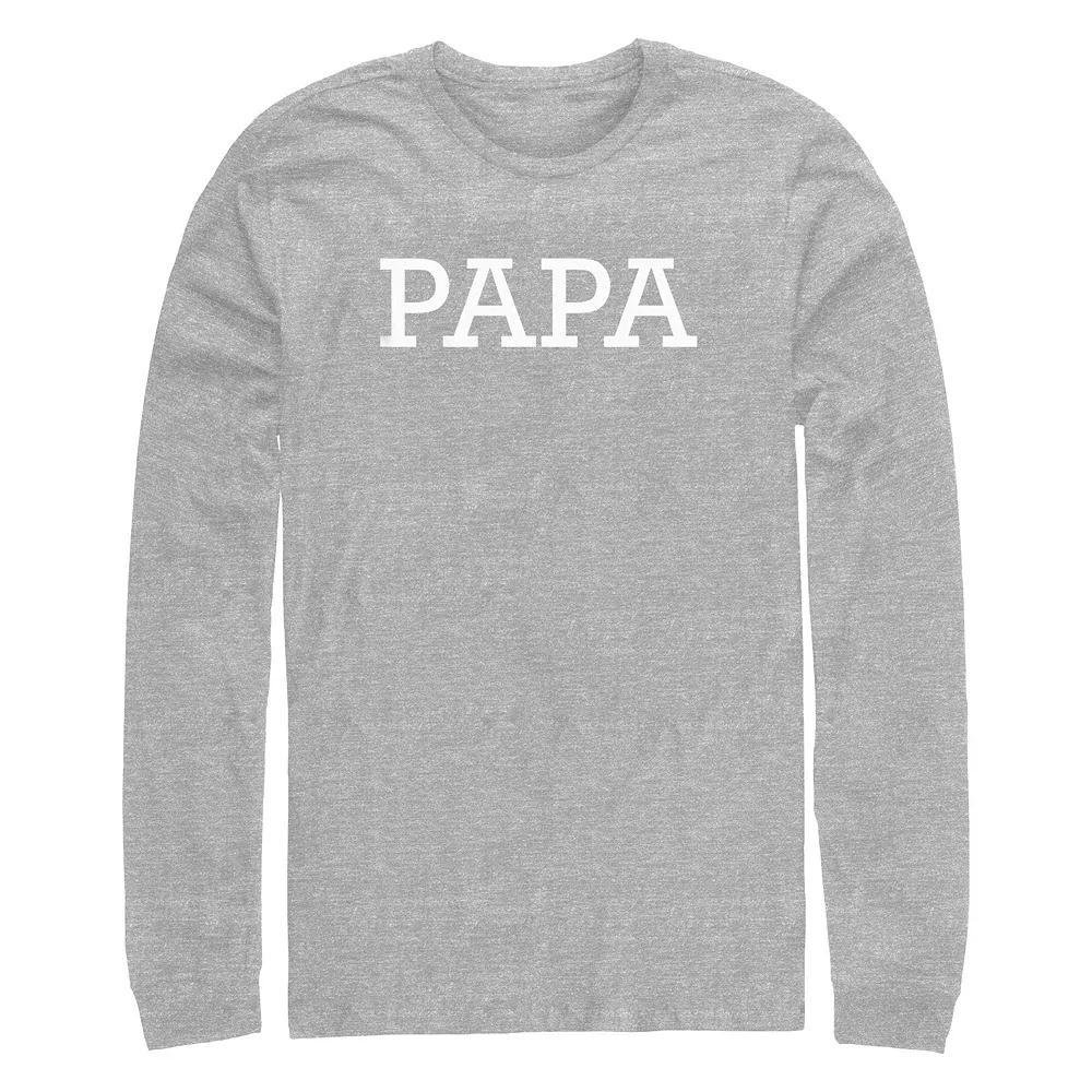 Big & Tall Papa Long Sleeve Graphic Tee, Men's,  Product Image