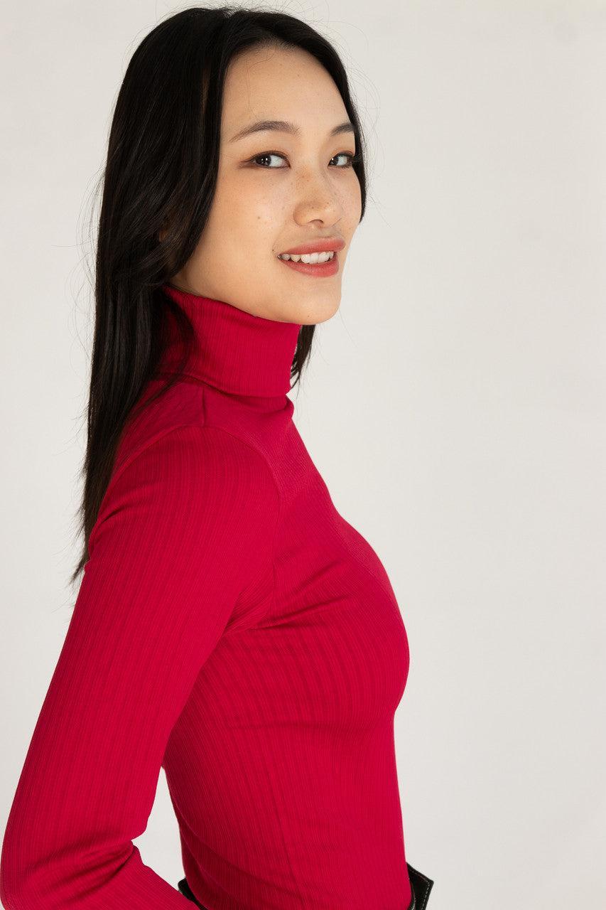 Seamless Ribbed Turtleneck Product Image