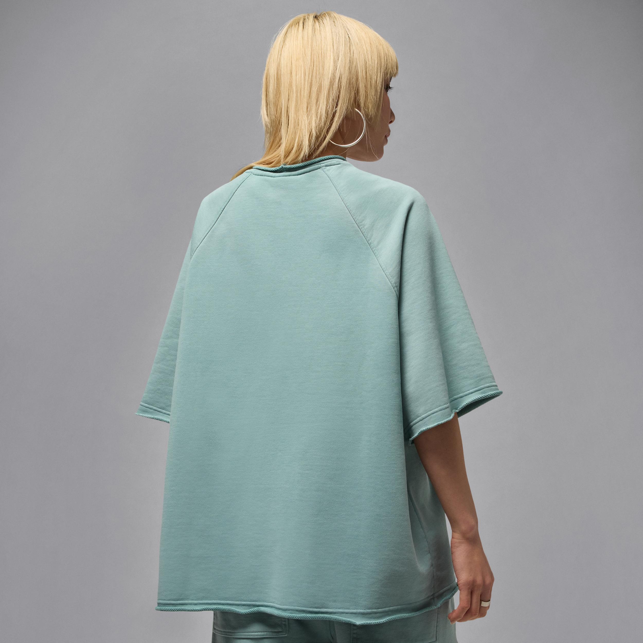 Womens Jordan Flight Fleece Oversized Short-Sleeve French Terry Top | IB9850-017 Product Image