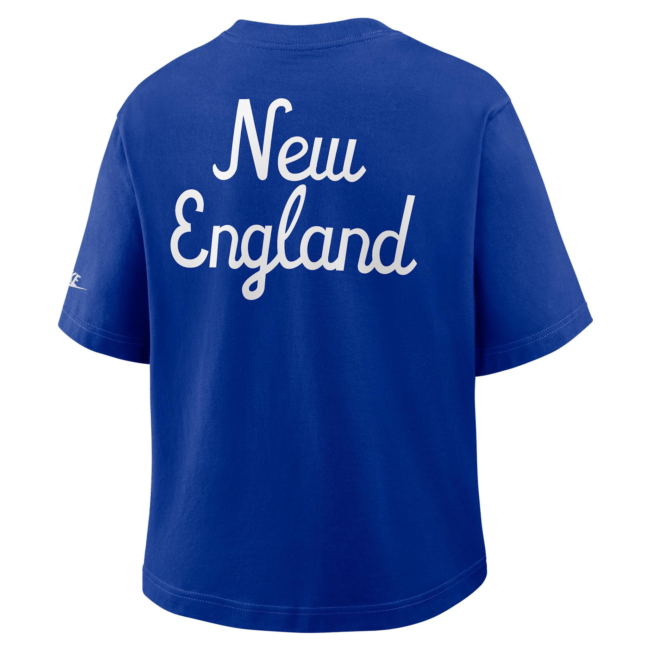 New England Patriots Rewind Pocket Boxy Nike Women's NFL T-Shirt Product Image