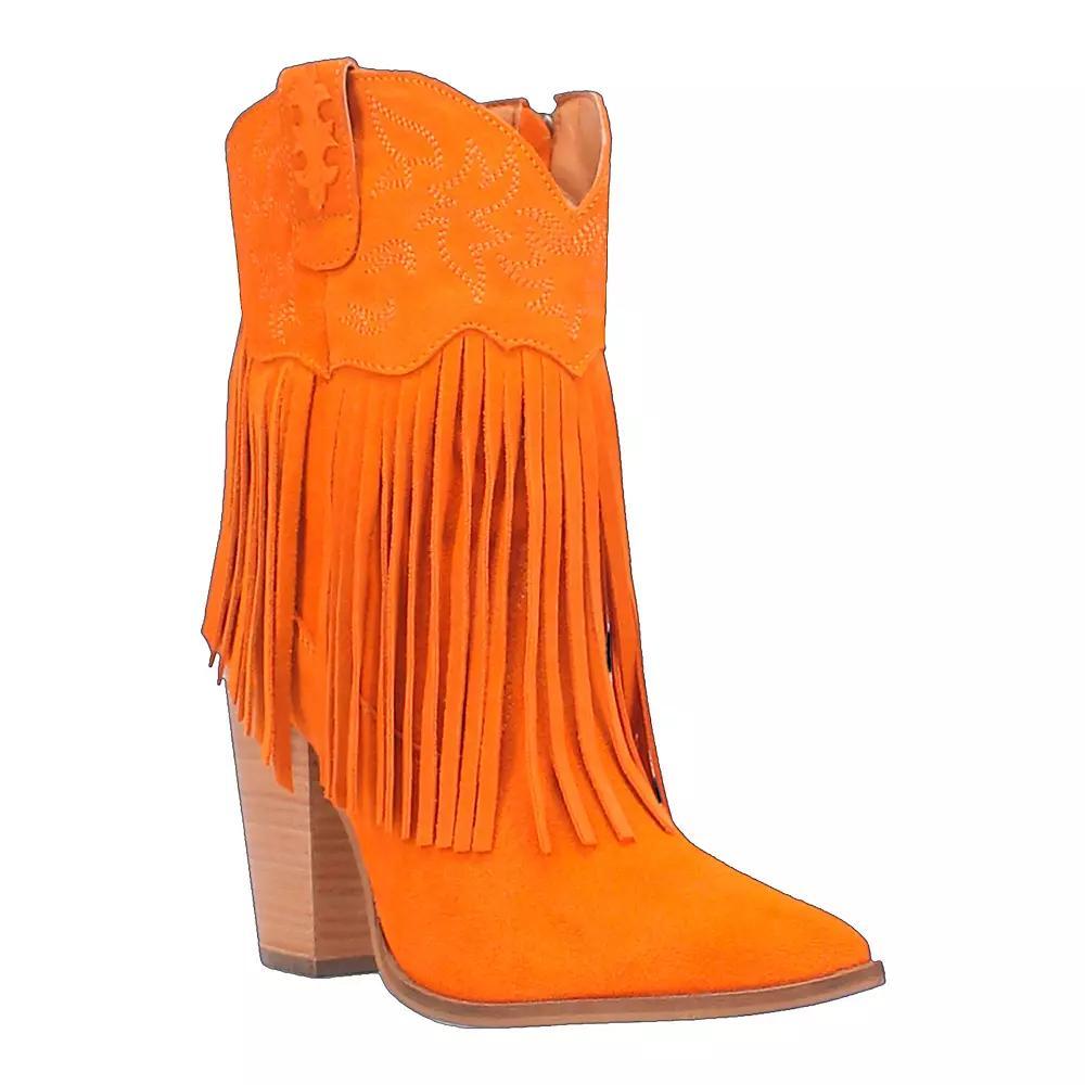 Dingo Crazy Train Women's Ankle Boots, Size: 9, Orange Product Image