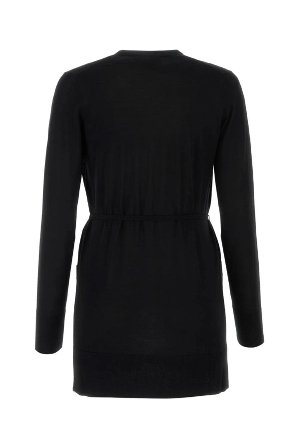 Black Wool Cardigan Product Image