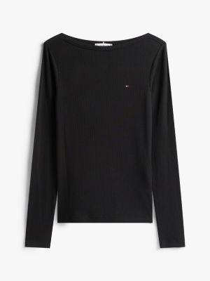 Ribbed Boatneck Top Product Image