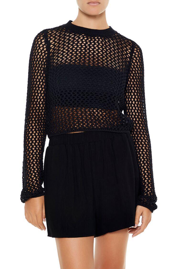 Cropped Crochet Sweater | Forever 21 Product Image