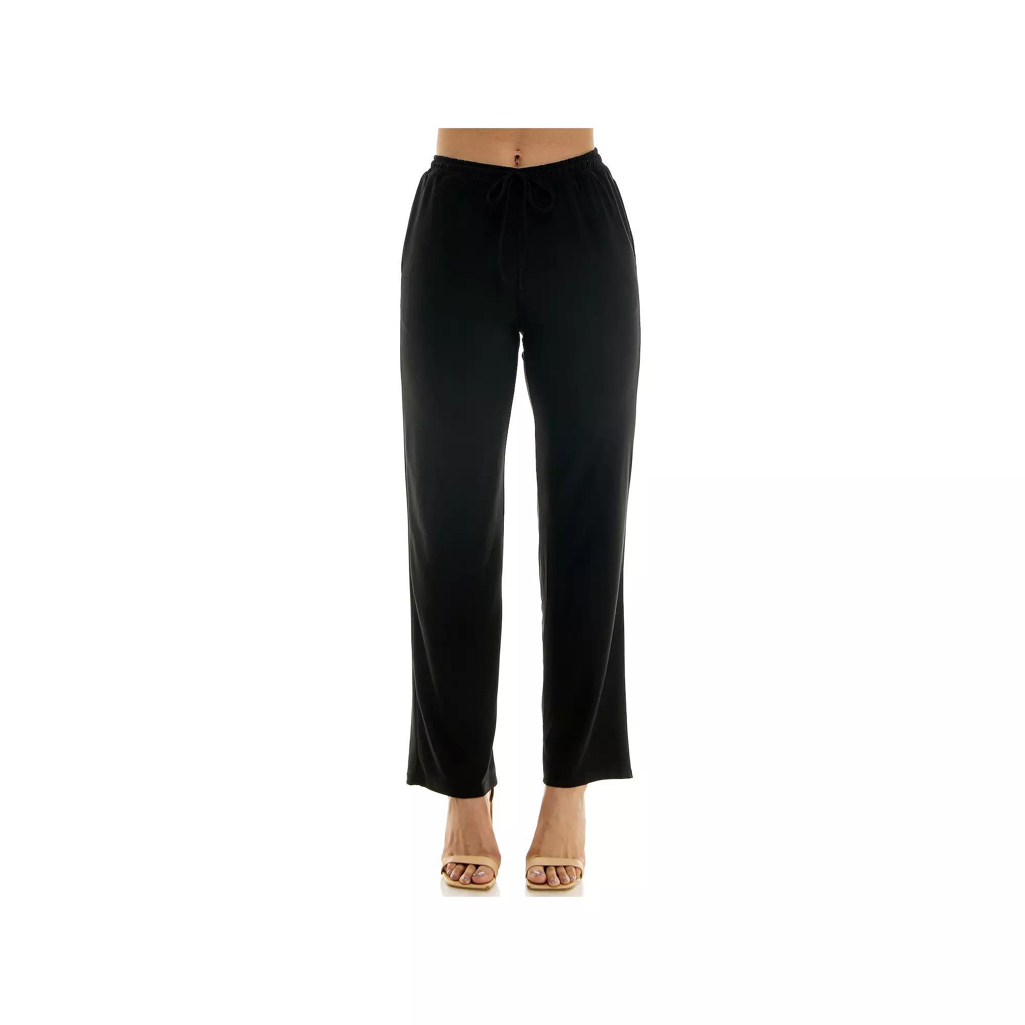 Women's Nina Leonard Classic Drawstring Pant,  Product Image