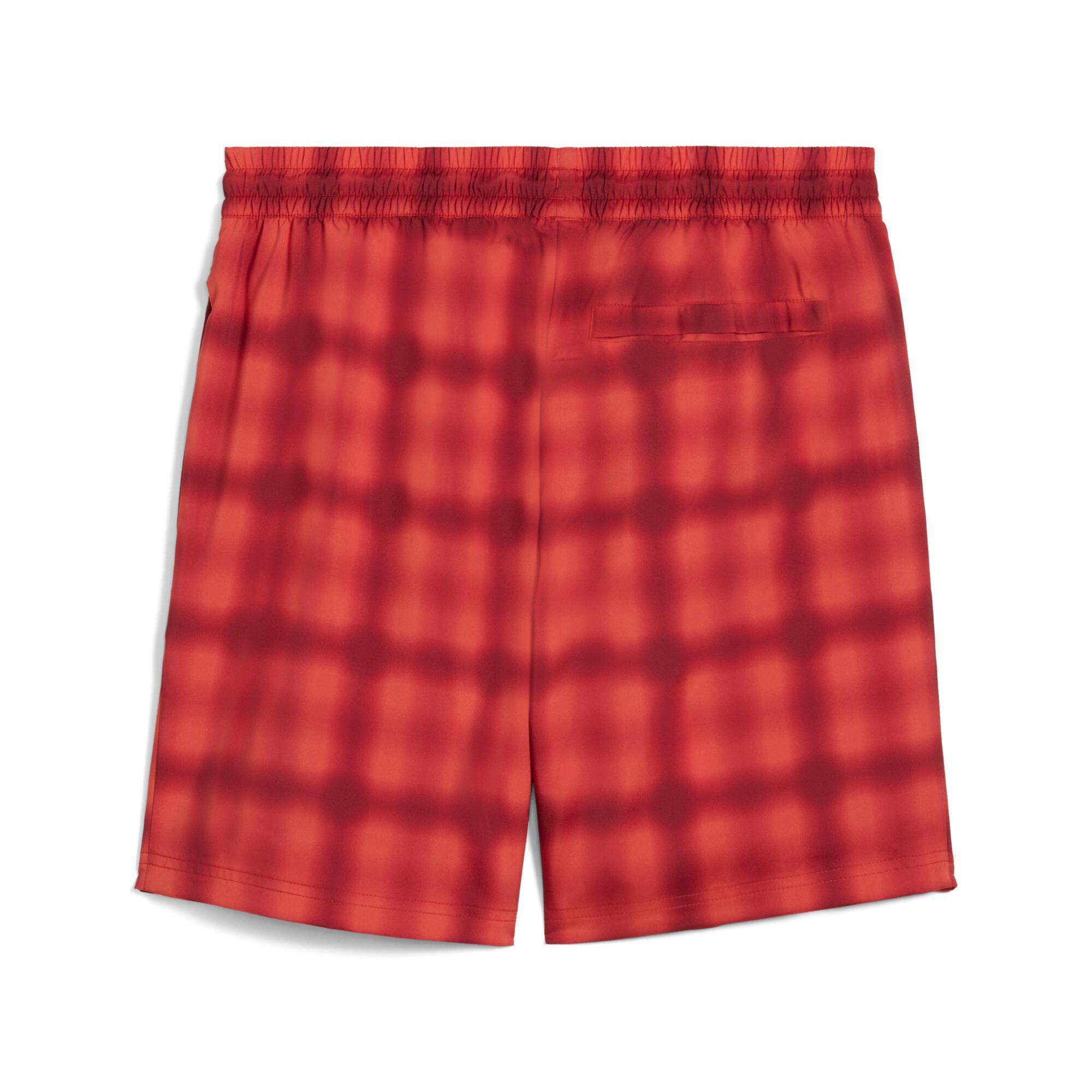 PUMA ROAD TO UNITY Men's Relaxed 6" Woven Shorts in Red Fire/Aop Product Image