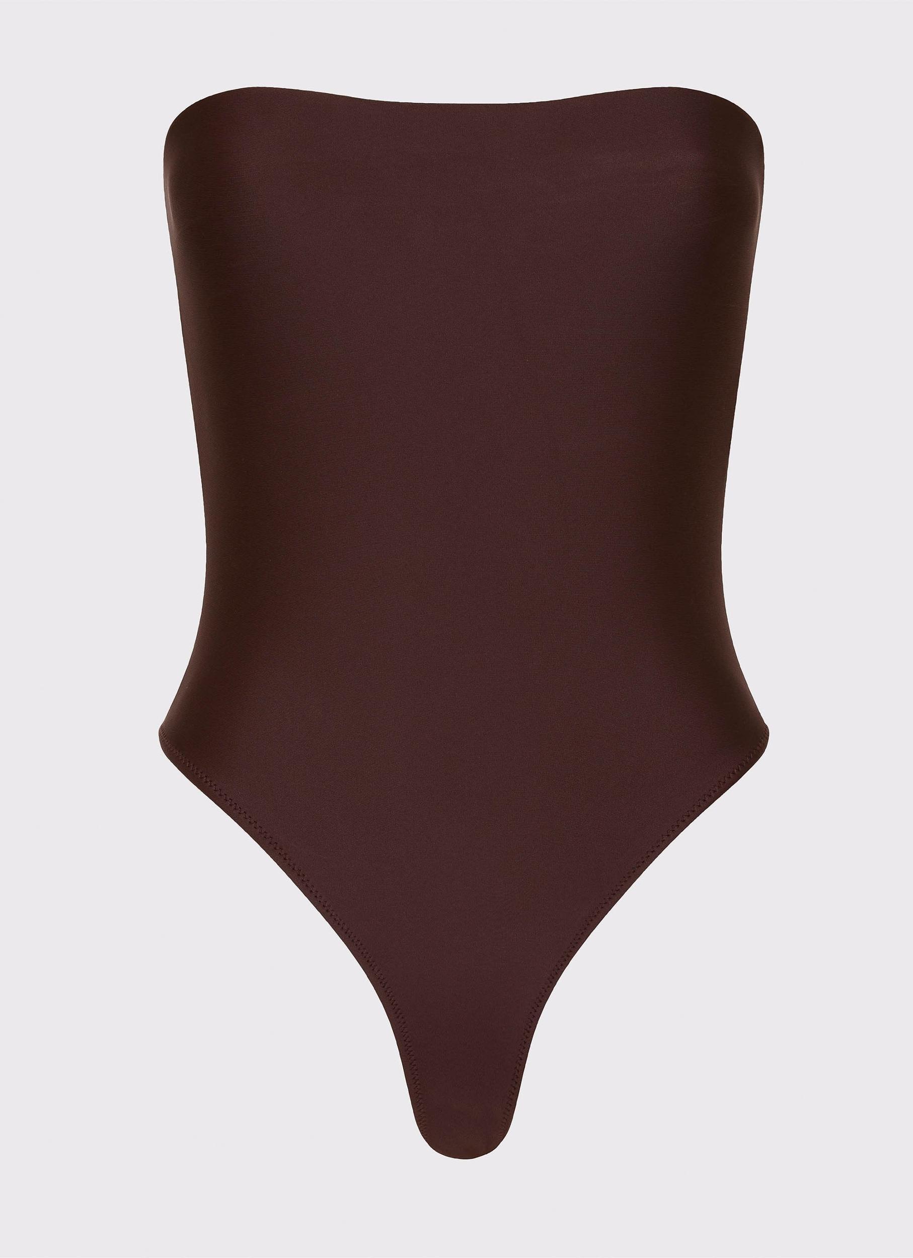 Maxine Strapless One Piece Swimsuit - Brown Product Image