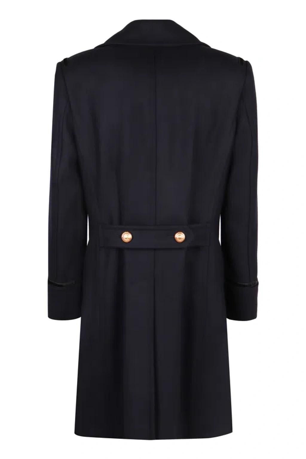 TOM FORD Felted Coat In Blue Product Image