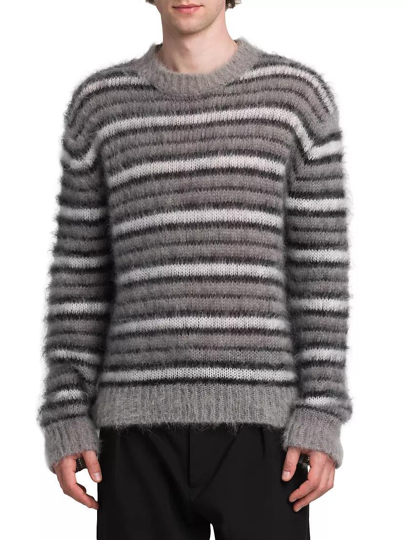 Mens Fuzzy Wuzzy Brushed Stripe Sweater Product Image