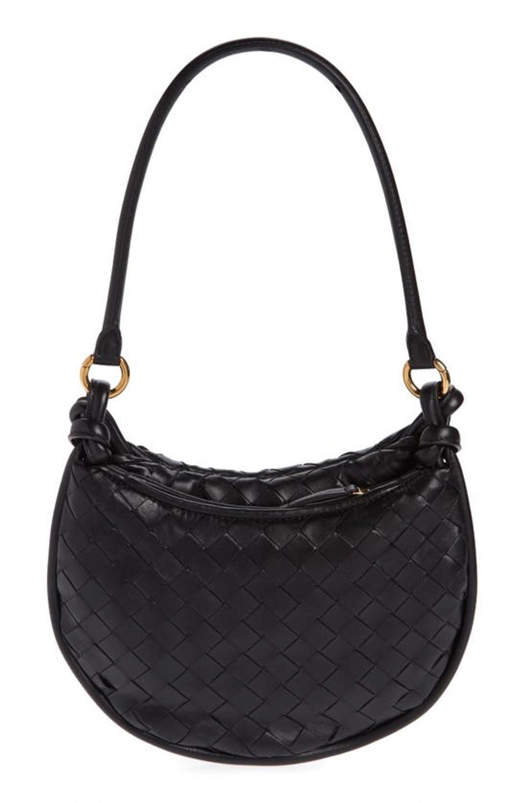 BOTTEGA VENETA Small Gemelli Leather Shoulder Bag In Black Product Image