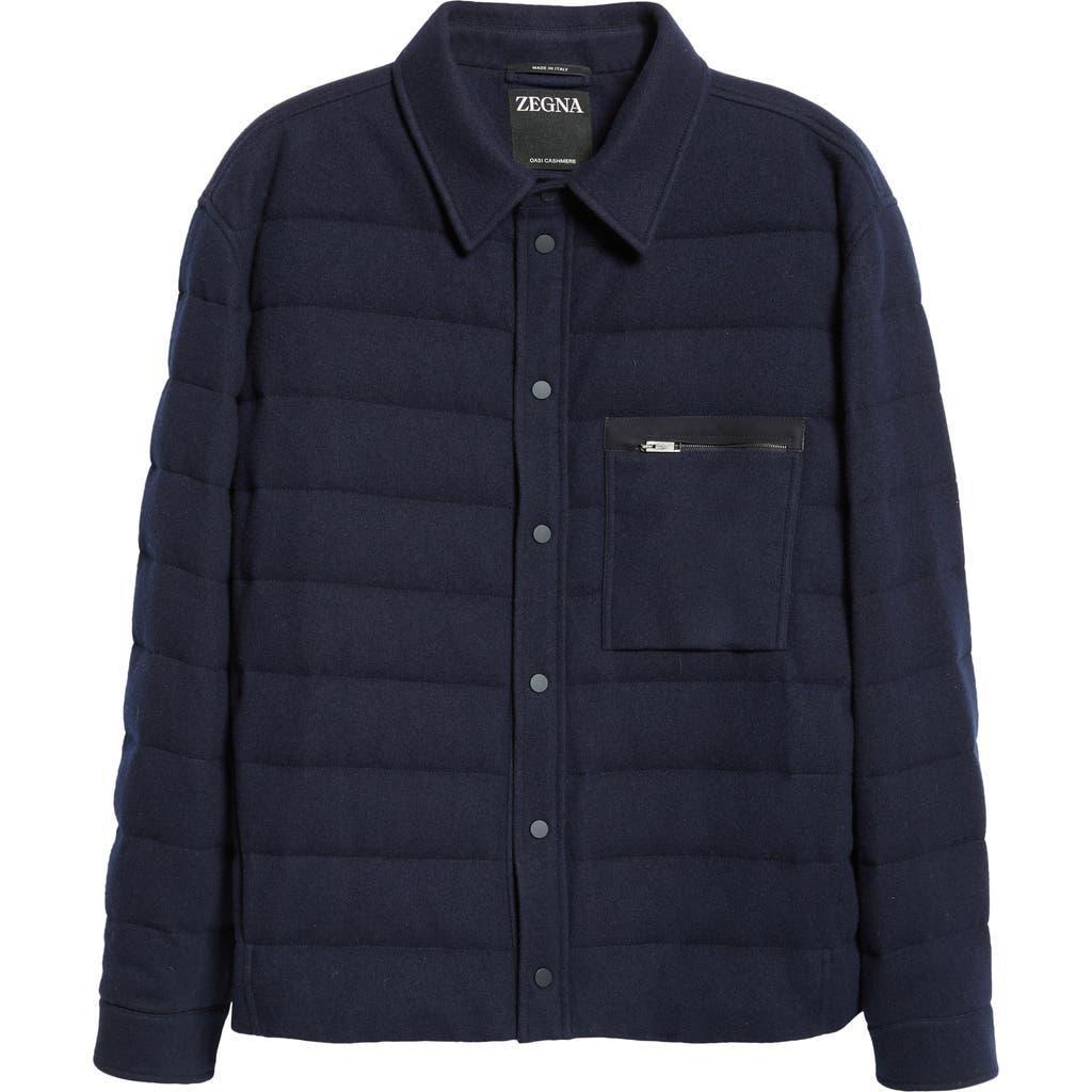 ZEGNA Oasi Elements Jacket In Navy Blue Product Image