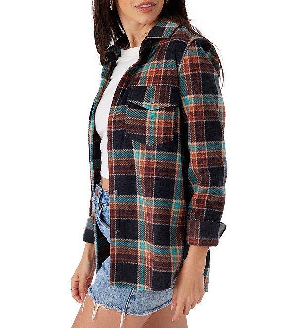 O'Neill Zuma Long Sleeve Multi Plaid Flannel Jacket Product Image