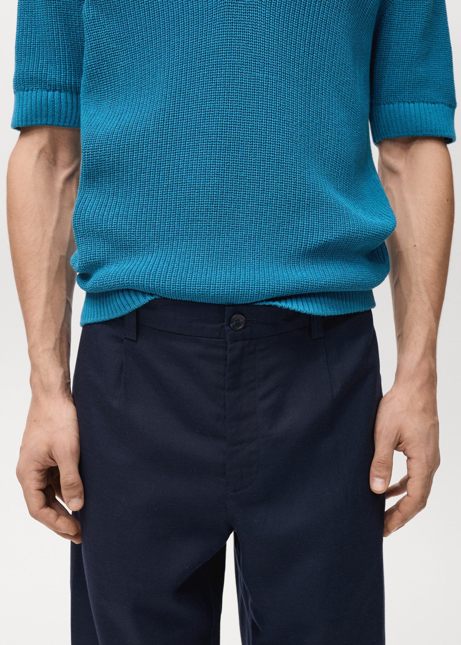 Linen lyocell regular-fit pants - Men | MANGO USA Product Image