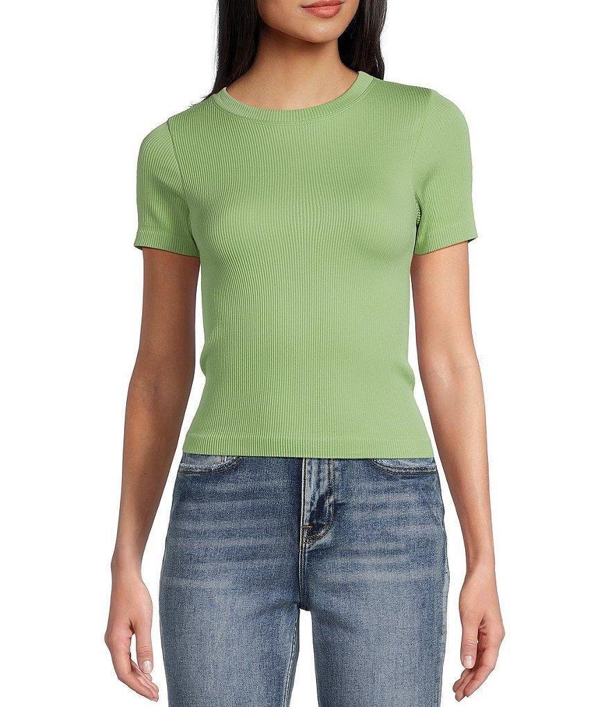 Moa Moa Short Sleeve Crew Neck Pullover T-Shirt Product Image