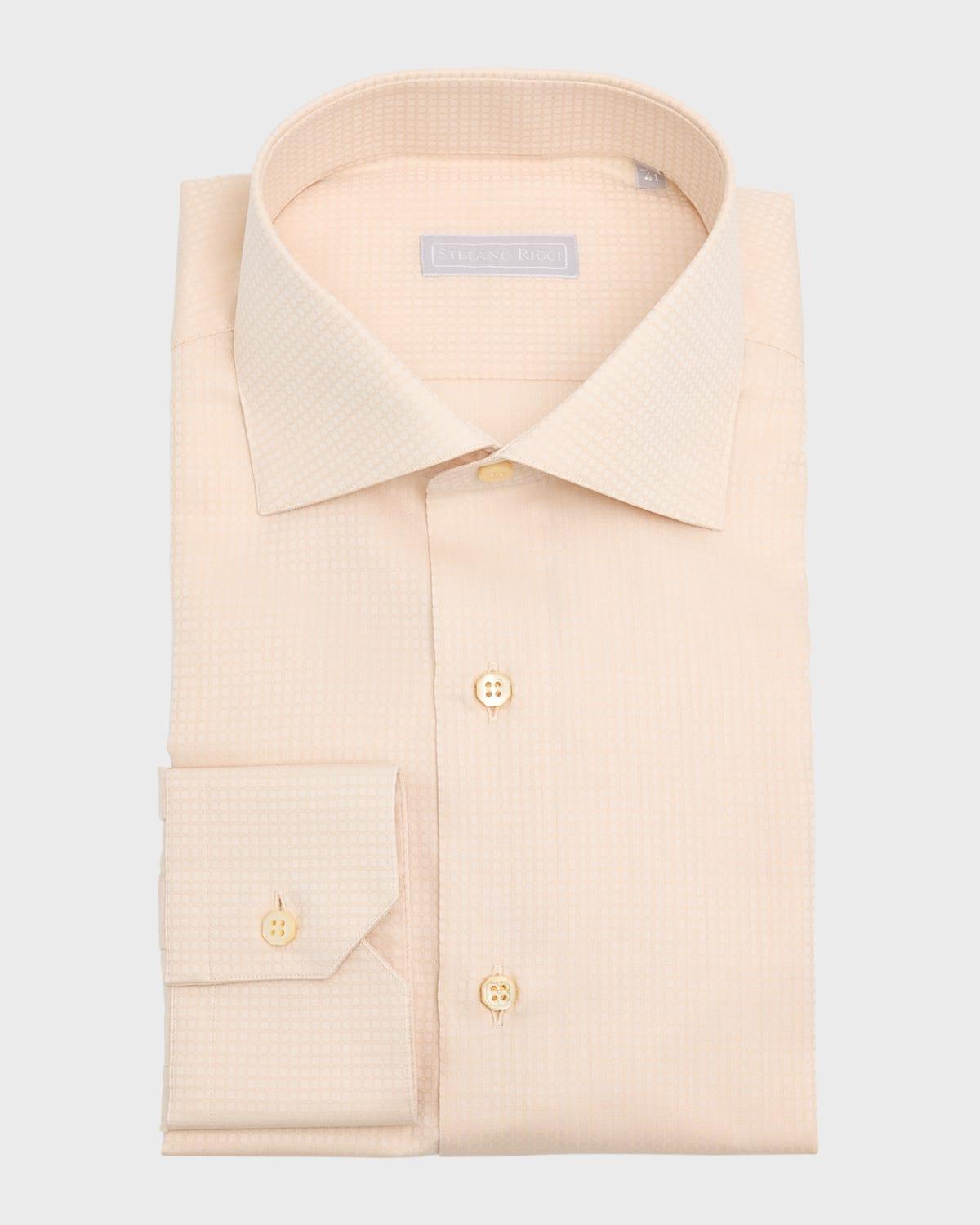 Mens Tonal Check Dress Shirt Product Image