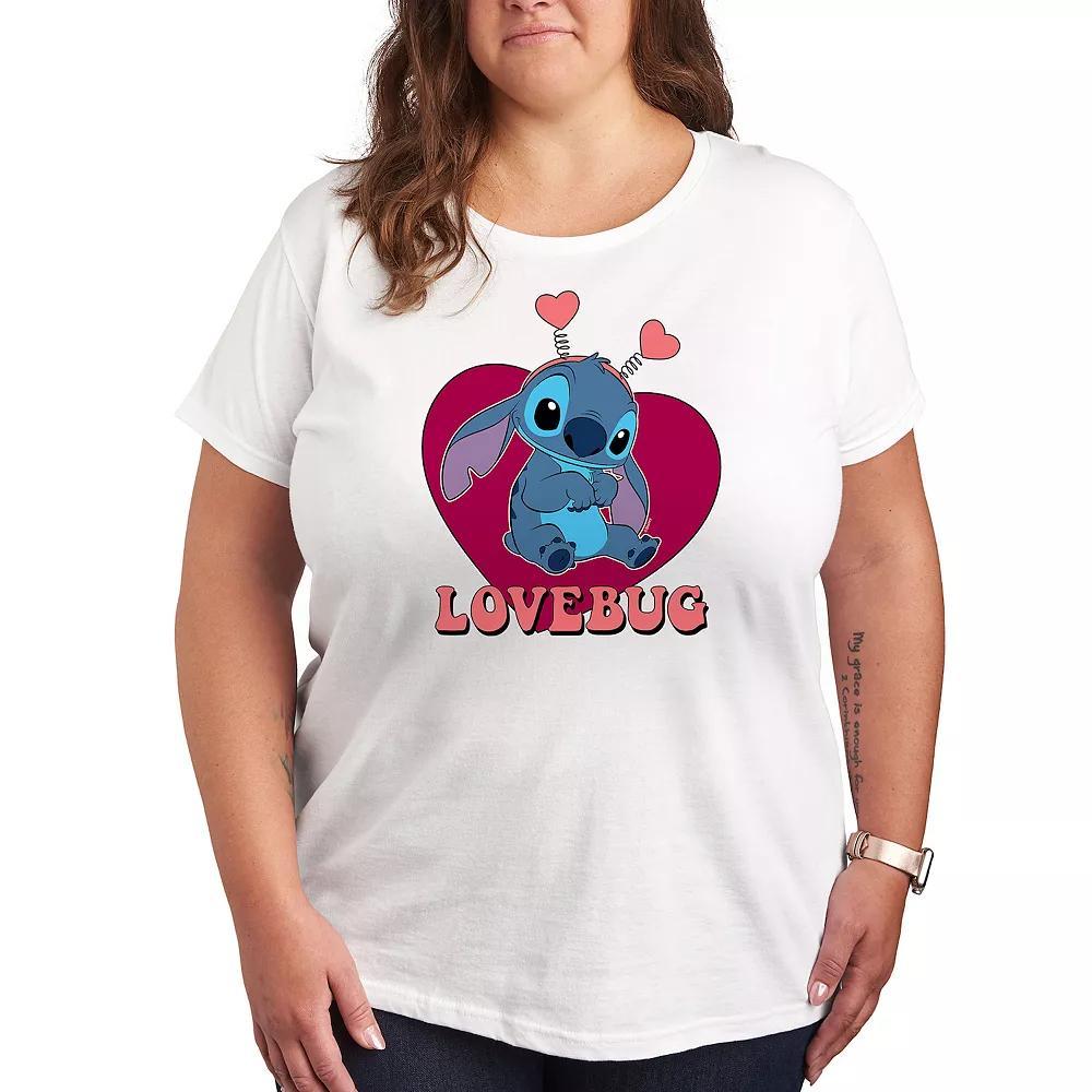 Disneys Lilo & Stitch Plus Valentines Day Graphic Tee, Womens Product Image