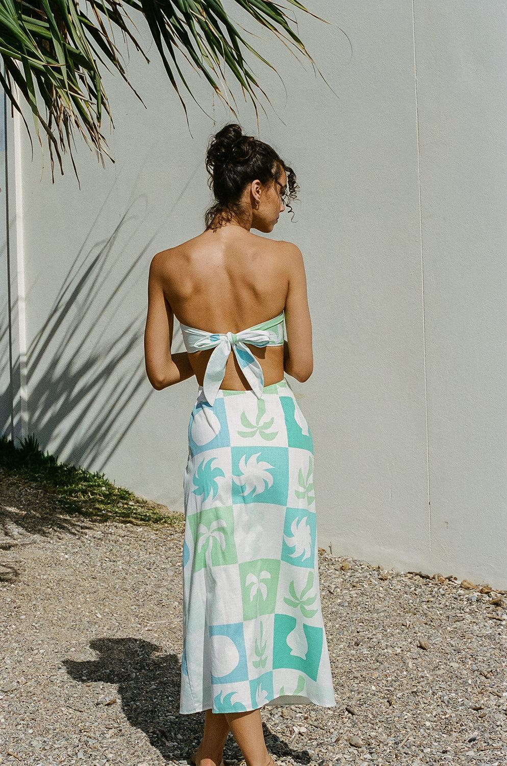 Talullah Midi Dress - Palm Tile Breeze Product Image