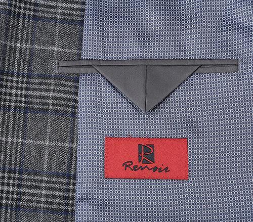 Classic Regular Fit Blazer Windowpane Pattern in Gray Product Image