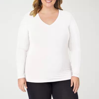 Cuddl Duds Softwear V-Neck Thermal Shirt-Plus Product Image