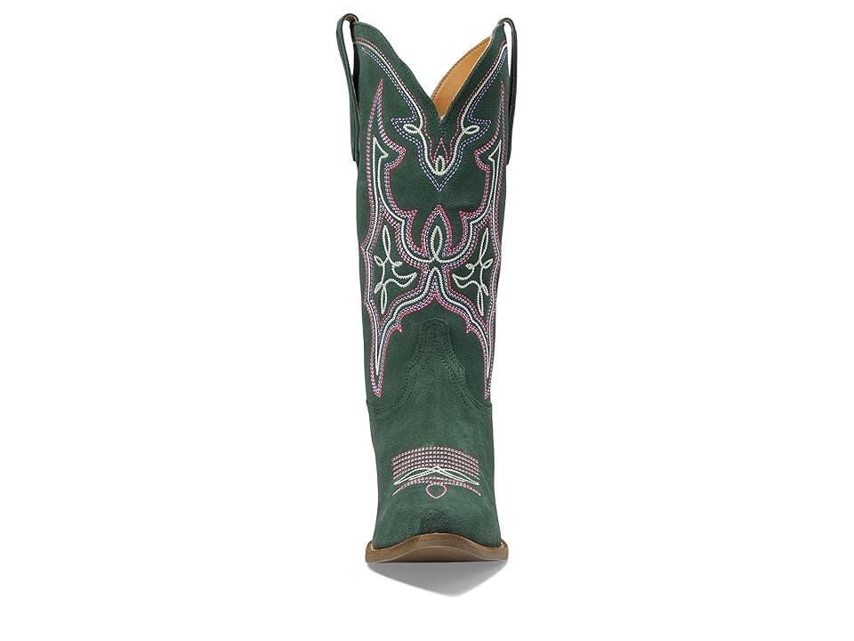 Dingo Women's Hot Sauce Embroidered Leather Cowboy Boots, Size: 8.5, Green Product Image